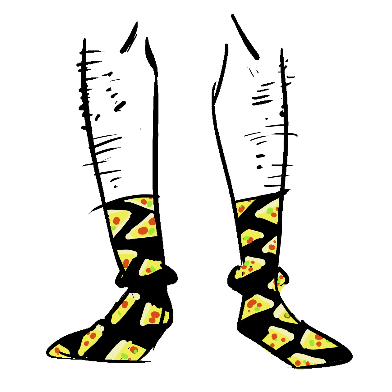 Мультяшные ноги в носках